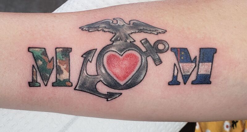 Proud Mom Tattoo Marine Corps Tattoos Sgt Grit  Marine mom tattoo Mom  tattoos Usmc mom tattoo